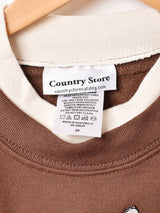 キツネ 刺繍 スウェットシャツ