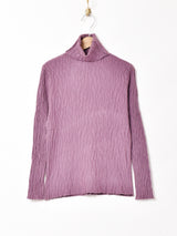 Meridian ウェーブパターン タートルネックセーター