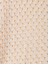 Meridian 花刺繍 クロシェカーディガン