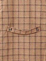 【2色展開】Meridianグレンチェック柄 チェスターコート