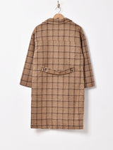 【2色展開】Meridianグレンチェック柄 チェスターコート