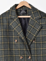 【2色展開】Meridianグレンチェック柄 チェスターコート