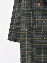【2色展開】Meridianグレンチェック柄 チェスターコート