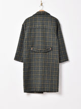 【2色展開】Meridianグレンチェック柄 チェスターコート