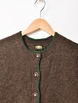 ウッドボタン チロルカーディガン
