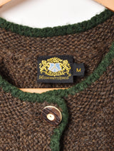 ウッドボタン チロルカーディガン