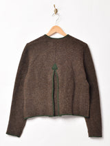 ウッドボタン チロルカーディガン