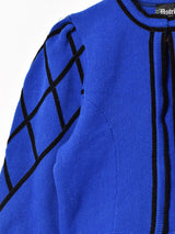 クロップド パフスリーブ ベロアテープ チロルカーディガン