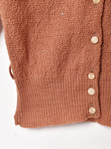 60's 七分袖 襟付き ビーズ カーディガン