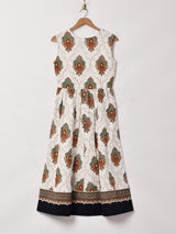 Emerald Motel ダマスク柄 キルトヘム スリーブレスワンピース