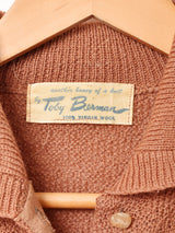 60's 七分袖 襟付き ビーズ カーディガン