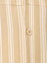 ストライプ 半袖オープンカラーシャツ