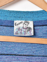 総柄 Vネック カーディガン