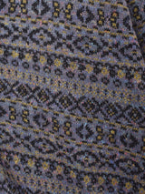 イタリア製 総柄 Vネック ミックス カーディガン