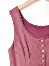 織柄×ストライプ チロルワンピース