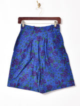 後染め 花柄ショートパンツ W26