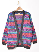 総柄 カーディガン