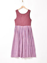 織柄×ストライプ チロルワンピース