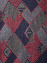 総柄 ジップアップ カーディガン