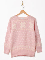 総柄 ハンドニット セ ーター