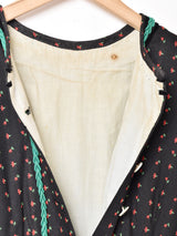 花柄 長袖 チロルワンピース