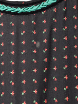 花柄 長袖 チロルワンピース