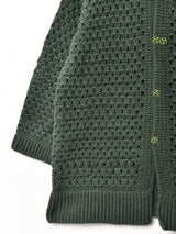 クロシェ クローバーボタン カーディガン