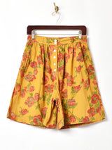 後染め 花柄 ショートパンツ W27