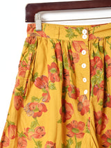 後染め 花柄 ショートパンツ W27