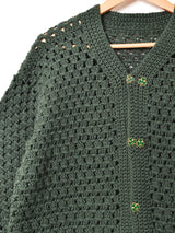 クロシェ クローバーボタン カーディガン