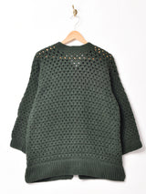 クロシェ クローバーボタン カーディガン