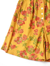 後染め 花柄 ショートパンツ W27