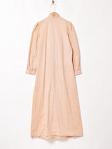 小花柄 フリルカラー 長袖ワンピース