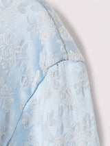 フランス製 織柄 長袖 オープンカラーシャツ