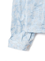 フランス製 織柄 長袖 オープンカラーシャツ