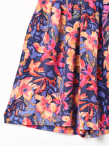 花柄 シルクショートパンツ