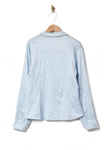 フランス製 織柄 長袖 オープンカラーシャツ