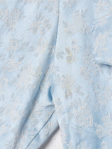 フランス製 織柄 長袖 オープンカラーシャツ