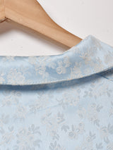 フランス製 織柄 長袖 オープンカラーシャツ