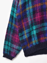 チェック柄 モヘア セーター