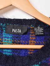 チェック柄 モヘア セーター