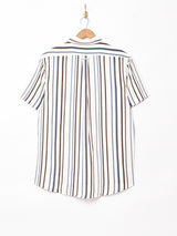 【2色展開】TEMPTATIONストライプ柄 半袖シャツ