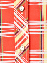 70's チェック 半袖シャツ