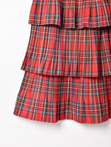【3色展開】Meridian チェック ラッフルスカート