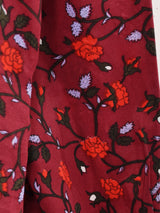 花柄 フリルカラー 長袖ブラウス