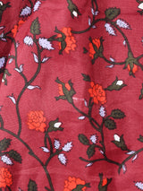 花柄 フリルカラー 長袖ブラウス