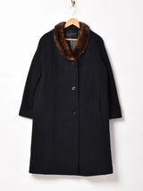 ファーカラー ウールコート
