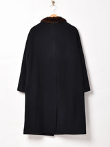 ファーカラー ウールコート