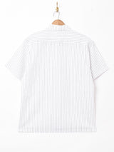 【2色展開】Backersストライプ柄 半袖ワークシャツ