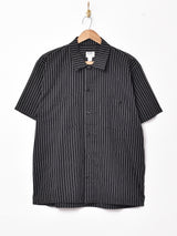 【2色展開】Backersストライプ柄 半袖ワークシャツ